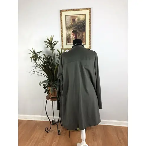 Carolina belle Women Jacket Cinched Waist 1X Cap 3/4 Sleeve Open Lagenlook Boho