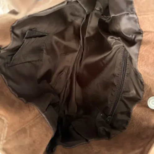 Leather Hobo Bag Brown Studded Boho Shoulder Bag Purse Women's Western Boho