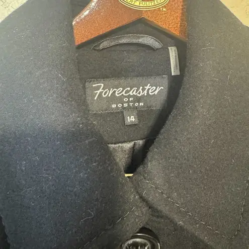 Forecaster Of Boston VINTAGE Womens Sz 14 Black Full Length Coat Lambs Wool