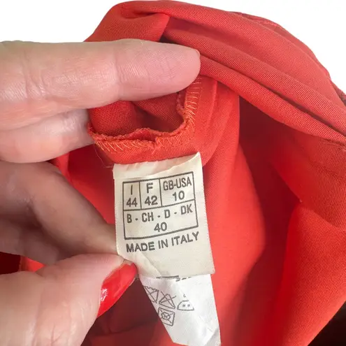 Emilio Pucci Firenze Made in Italy Orange Red Straight Leg Pants EU 40 US 6-8