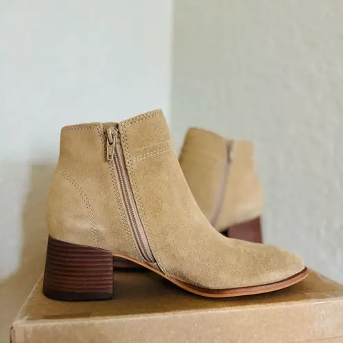 Lucky Brand Lucky‎ Brand Lilka Suede Bootie, Block Heel Size 7, Dune Light Brown, NWT