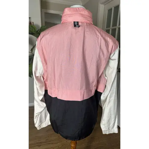 Pink Coconut Boutique Adidas Originals Colorblock Windbreaker Jacket Pink Black Cream Women's S NWT