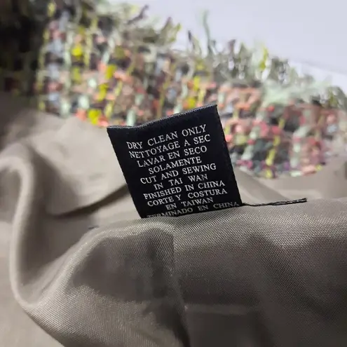 True Meaning Women's Jacket Blazer Size Small Boucle Tweed Retro Office Career Green