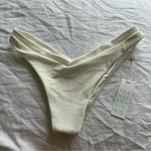 frankie's bikinis NWT Frankies White Ribbed Austin Bottoms - Image 3