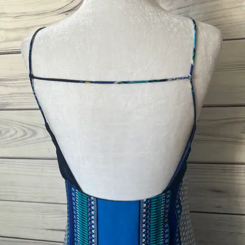 Missguided Silky Multicolor Scarf Patterned Backless Cami Dress