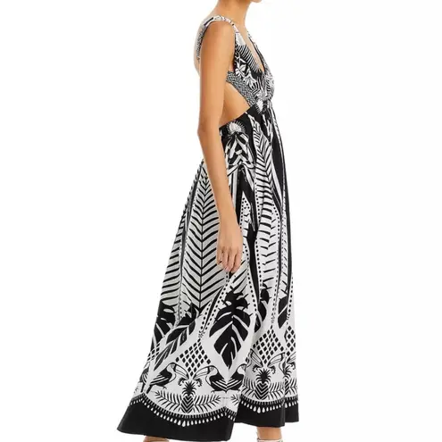 Farm Rio  Macaw Elegance Black and White Maxi Dress XS