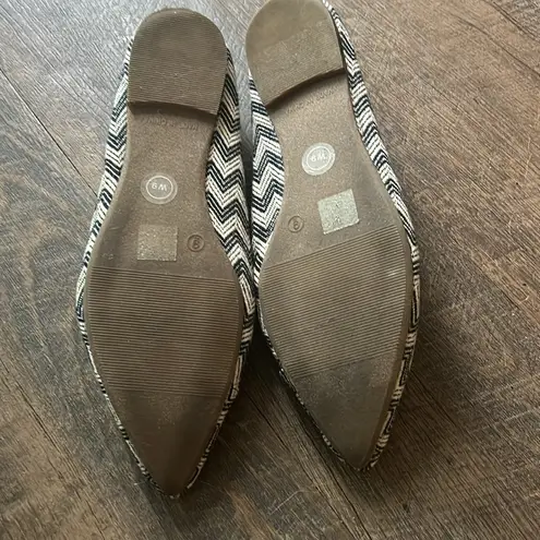 Gap  Pointed Woven Flats Womens Size 9 Blue & White Stripes