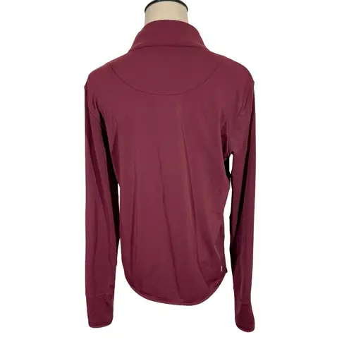Bandier All Access Unison 1/4 Zip Up Long Sleeve Pullover in Port Royale Red Size M