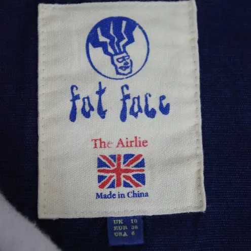 Ladies' Fat Face The Airlie Blue Zip Sweatshirt US Size 6