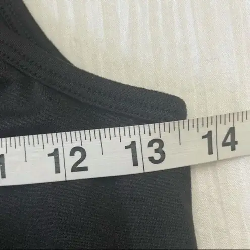 Urbanology Criss-Cross Neckline Tank Soft Black Size Medium