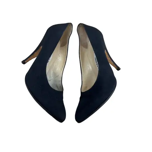 Manolo Blahnik London NY Women’s Black Shoes/ Heels 4" refurbished SKU 2140