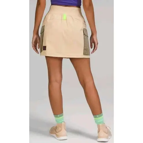 NWT Lululemon Cargo High Rise Hiking Skirt Athletic Skort Size 4 Beige Gorpcore