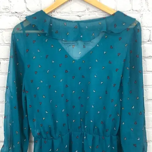 turquoise tunic top size S