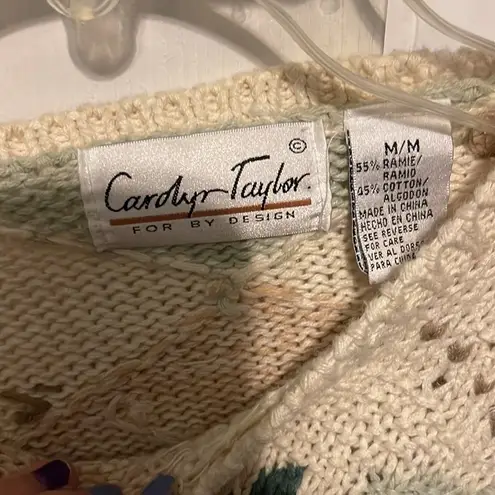 Carolyn Taylor Vintage M sweater with removable shoulder pads