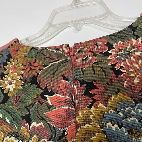 Gunne Sax Rare Vintage 1969 black label renaissance Tapestry Floral red dress