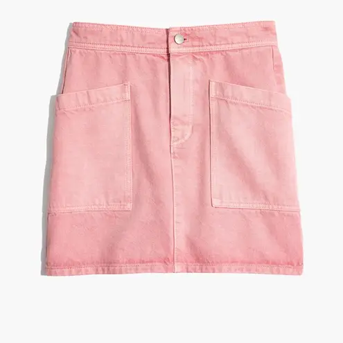 Madewell  light pink Rigid Denim high-waist straight mini skirt 27