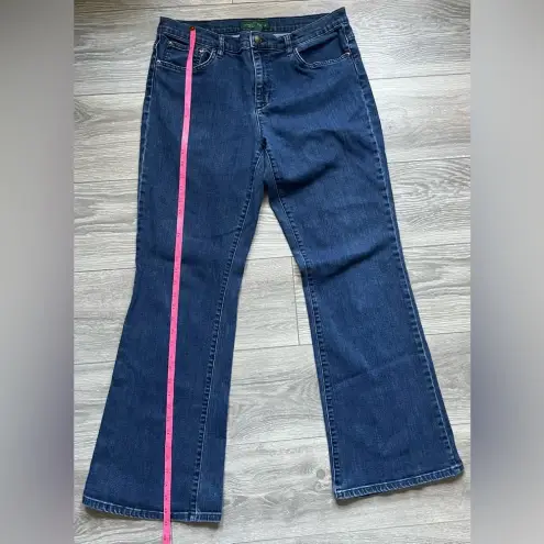 Ralph Lauren Lauren  True Blue Denim Modern Flare Jeans Size 12 Casual Classic