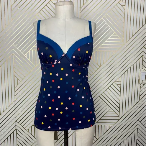 Boden Milos Cup Size Tankini Top Navy Spot Blue