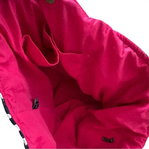 Chloe & Lex Womens Embroidered Striped Tote Floral Blue