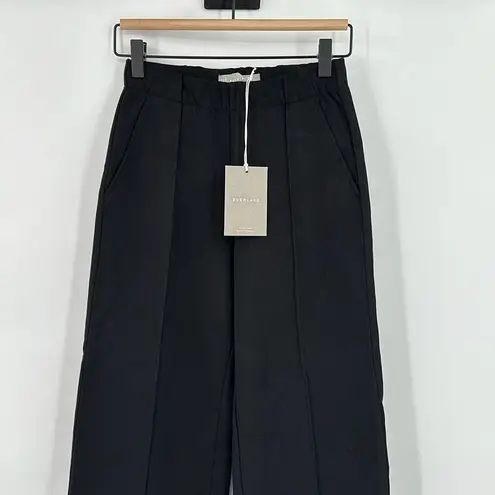 Everlane NWT  Womens Black Mid-Rise Pleated Dream Wide Leg Work Pants Size 2XS