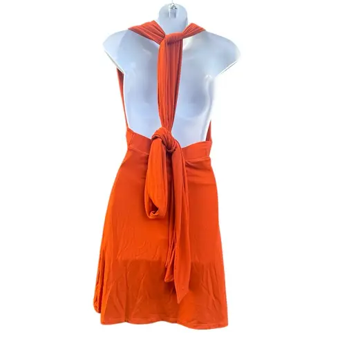 Bacardi Mango Fusion Orange Halter Mini Dress