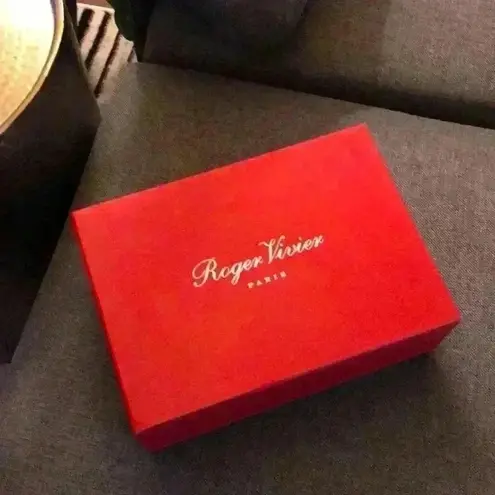 Roger Vivier Velvet Open Toe T.115 CFE Petrolio Blue Size undefined