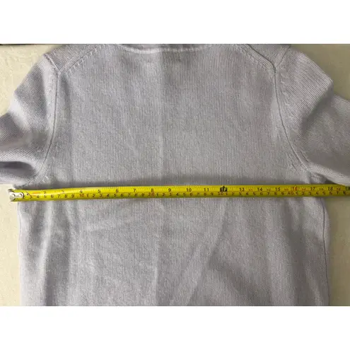 C by Bloomingdales Cashmere Women's Short Sleeve Sweater M Serenity Blue Size M