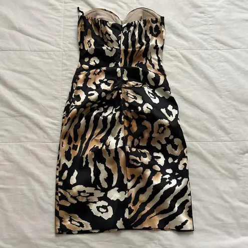 Jump Y2K Gold and black leopard print mini dress