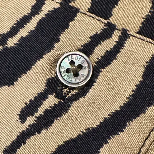 Zadig & Voltaire Rinka Tiger Print Long Sleeve Mini Dress, Size XS