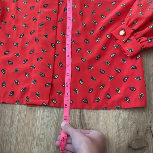 Pendleton Vintage 80’s Country Sophisticates Red Paisley Blouse 8 M made in USA