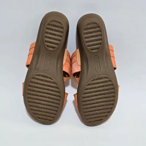 kim rogers  Tauren Coral Perforated Faux Leather Sandals Size 9