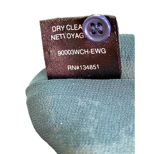 WAYF Dress Womens Medium Blue White Long Sleeve Choker Neck Keyhole