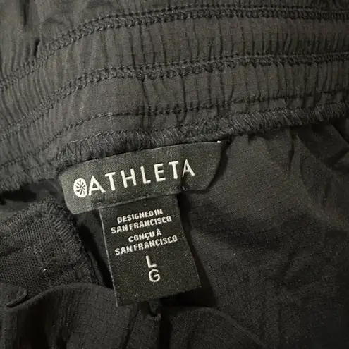 Athleta  Trekkie High Rise Parachute Pant black current style 681039 size large
