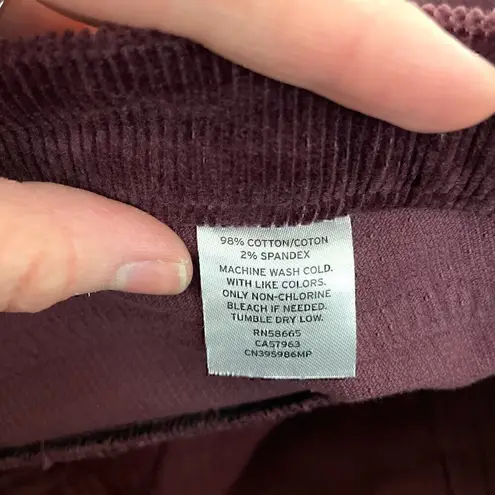 Caslon NEW NWOT NORDSTROM Corduroy Utility Pants Burgundy Maroon Red PETITE 27P