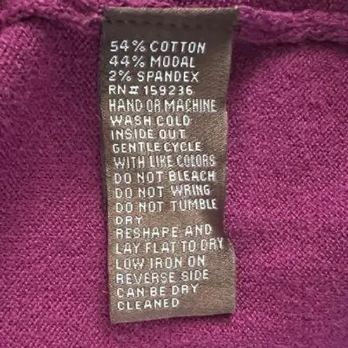 J. McLaughlin NWT Jamey Button Trim Purple Sweater