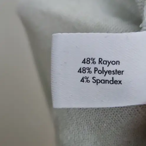 Stylus Light Green Ruched Top Womens XL Athleisure Workout Short Sleeve Casual