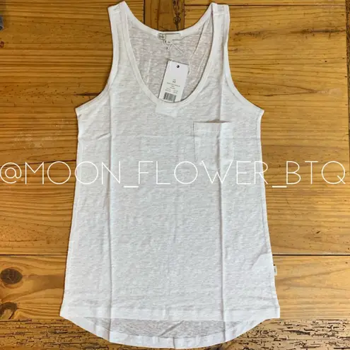 ONIA Slub Knit Linen Pocket Tank Top
