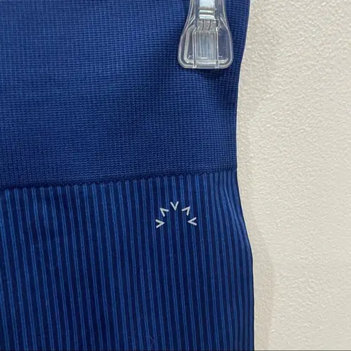 Varley Quincy Navy Leopard Seamless Compression Active Leggings Athleisure Sz S