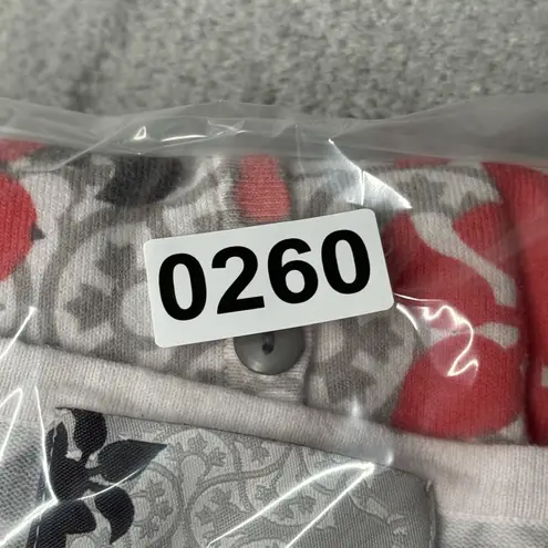 Title Nine Cardigan Sweater Womens M Red Floral Print Button Front Stretch Boho