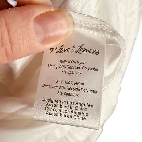 For Love & Lemons Lorena Maxi Gown Dress White Size L