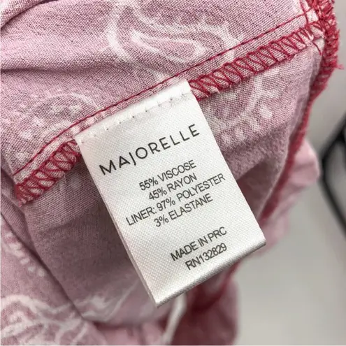 Majorelle Red Paisley Long Sleeve Gypset Boho Maxi Dress Size XS Deep V Neck