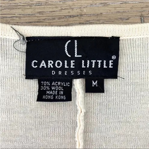 Vintage Carole Little Ivory Beaded Embellished Dress M White Size M