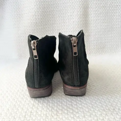 LD Tuttle The Marble Twist Knot Black Leather Pointed Ankle Boot Booties 37 Size undefined