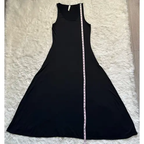 Nap Loungewear Dress Sleeveless Tank Maxi Scoopneck Modal Blend Black L Size L