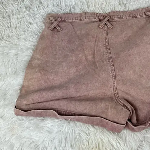 BDG  Urban Outfitters Rose Pink Acid Wash High Waisted Cuffed Shorts Size 28