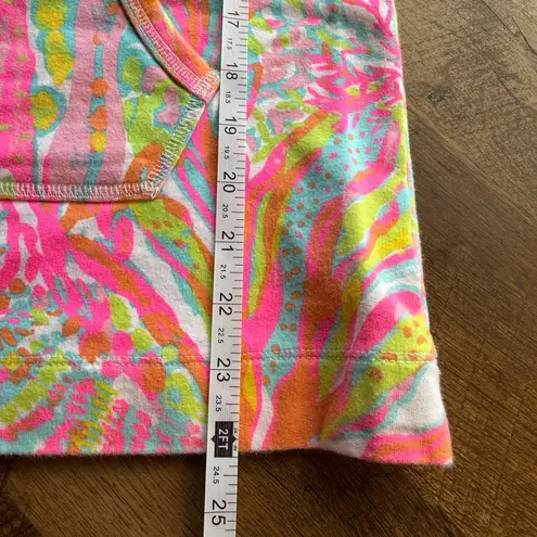 Lilly Pulitzer  Skipper Popover Top Sz S Small Lovers Coral UPF 1/2 Zip Resort