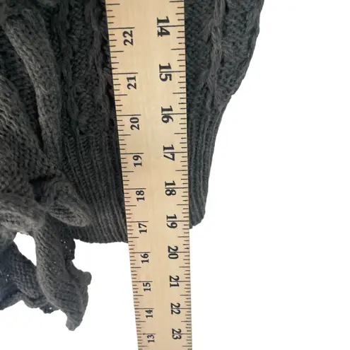 Hendi Sm Grey Wool Ruffle Knit Academia Sweater Cottage Coquette Feminine Fairy Gray