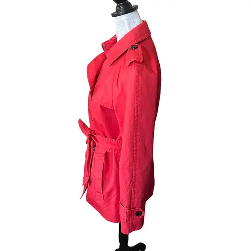 Coach  New York Women’s Small Double Breasted Belt Casual Red Trench Jacket Coat