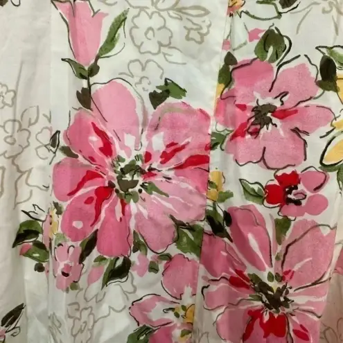 Eddie Bauer Vintage  Cotton Floral Knotted Strap Dress Garden Rose Size 12 Large