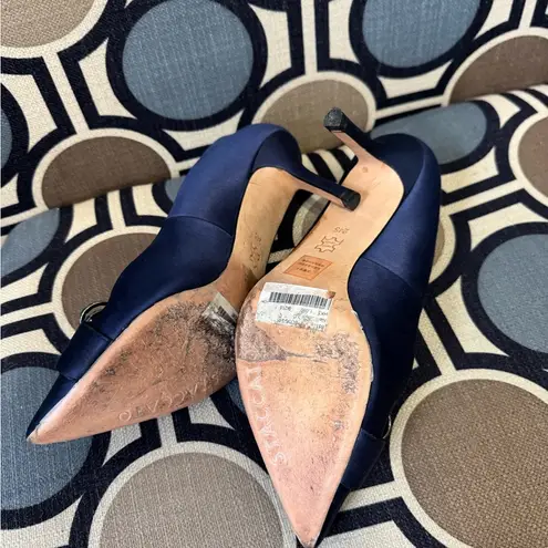 Staccato EUC | Sticcato | Elegant Blue Satin Pumps